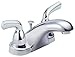 Delta Foundations Centerset Chrome Bathroom Faucet, 4 Inch 3 Hole Bathroom Sink Faucet for Vanity, Chrome B2510LF