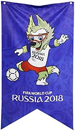 Yuchoi Creative 2018 FIFA World Cup Mascot Pattern Flag Banners Bunting Hanging Flag