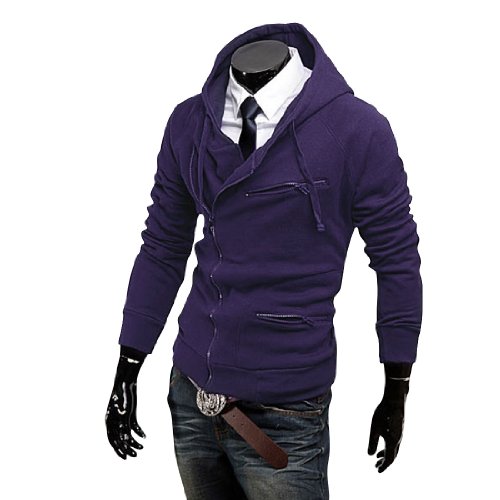 Mens Convertible Collar Drawstring Hood Casual Winter Coat