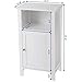 VASAGLE Bathroom Floor Storage Cabinet with Single Door Adjustable Shelf White UBBC45WT