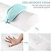 LIKIMIO Back Pain Relief 100% Memory Foam Knee Pillow - Half-Moon Bolster Pillow for Side or Back Sleepers, with Washable Organic Cover Large Size - Semi-Roll Leg Pillow Provide Support Reduce Stress