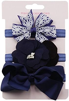 3pcs Baby Girl Headbands with Bow Ribbon Sunflowers Hair Accessories Knot Turban Sets