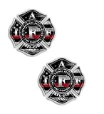 2 Pack IAFF Thin Red Line Decal Sticker Vinyl Car Truck Jeep Firefighter TRL 3M Bumper Military Strong