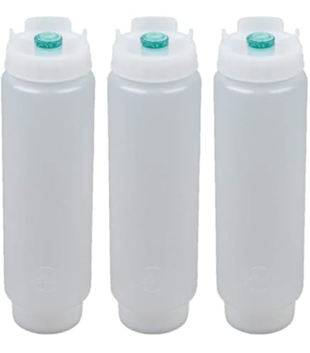 Amazon.com: Melostu Squeeze Bottle Refillable 16 oz Blue Tip