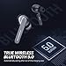 SoundPEATS True Wireless Earbuds, Bluetooh V5.0 Headphones in-Ear TWS Bluetooth Earphones Auto-Pair Wireless Headphones with High Definition Mic (Stereo Sound, Smart Touch,IPX5, 24 Hours Playtime)