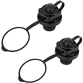22mm Inflatable Boat Air Valve,One-Way Boston Screw Air Plug Replacement | 2PCS ABS Anti-Leak Inflatable Valve Cap for Kayak, Raft, Rubber Dinghy, Towable Tube, Air Mattress
