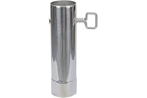 SoloWilder 2.36 inch Stove Pipe with Damper Thickened Heat-resistant Chimney Pipe Fume Extraction