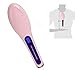 Hair Straightener Brush Ceramic Heating Hair Straightening Brush Temperature Display Anti-scald Effective Hair Comb Pink Color Available