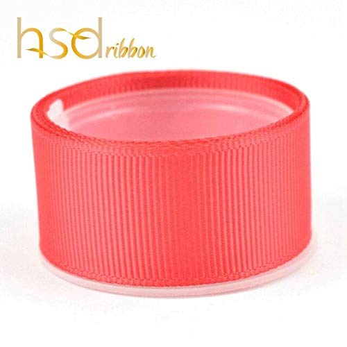 Jammas 9MM 16MM 22MM 38MM 75MM Solid Red Wine Pink Grosgrain Ribbon - (Color: La Rosa 198, Size: 75MM)
