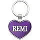 Metal Keychain Key Chain Ring Purple I Love Heart Names Female R Reda - Rhonda
