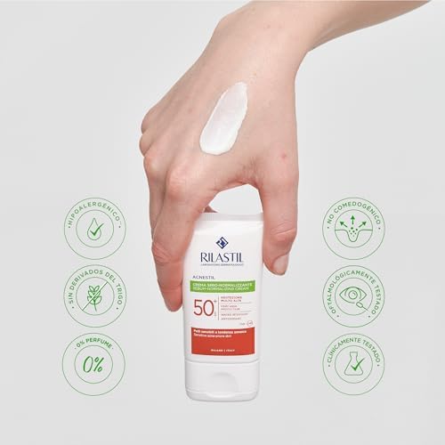 - Acnestil, Solar Facial SPF50+ Matificante, 40 ml