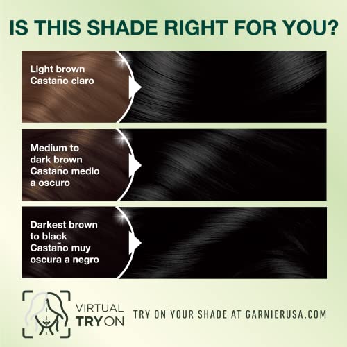 Garnier Hair Color Nutrisse Nourishing Creme, 10 Black (Licorice) Permanent Hair Dye, 1 Count