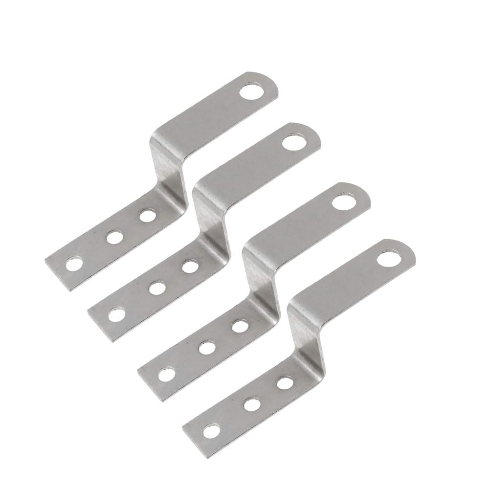 Z Shape Picture Frame Braces, Corner Brace Right Angle Brackets Furniture Fasteners for Home Barn Shed, Pack of 4 (Large)