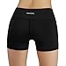 ODODOS Power Flex Yoga Short Tummy Control Workout Running Athletic Non See-Through Yoga Shorts with Hidden Pocket,Black,Medium