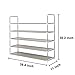Blissun 5 Tier Shoe Rack Nonwoven Fabric Shoe Storage Organizer Cabinet Tower,Grey,BLIS-A02