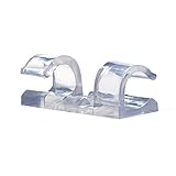 Cable Clips with Strong Self-Adhesive Pads - No Tools Required | Organize Cords and Wires for a Clean, Beautiful Home or Office | Set of 20 | Clear - by Titan Grip