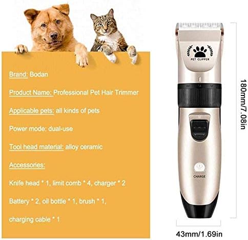 ペット用 電動バリカン 犬 猫 うさぎ用 プロ トリミング 低騒音 刈り高さ調整可能 足裏 全身カット ペット用 バリカン B0872vl4ly 1 950円