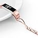 Wearlizer Compatible for with Fitbit Alta Bands Small Silver Rose Gold Fitbit Alta hr Women Metal Replacement Bands Accessories Straps Bracelet Bangle Wrist Bands Pink Gold