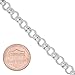 Solid 925 Sterling Silver 6mm Rolo Cable Link Italian Crafted Chain + Microfiber Jewelry Polishing Cloth
