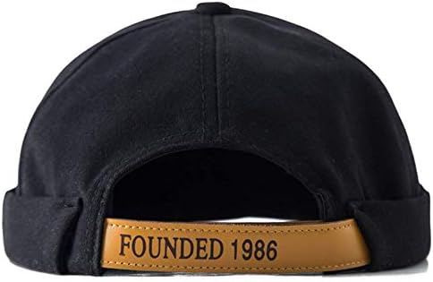 Unisex Sailor Hats Cotton Brimless Docker Cap Beanie Rolled Cuff Skullcap
