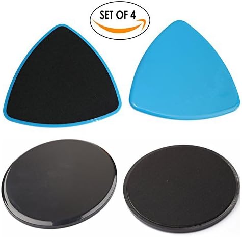 Gliding Discs Glide Fitness Exercise,ProttyLife Sliding Disc Fitness Core Sport Slider Plate, Core Sliders, Dual Sided for Carpet or Hard Floors Set of 4