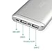 10000mAh Portable Charger Fast Charging,Dual USB Port External Battery Charger for iPhone, iPad, Samsung Galaxy, Smart Phone,tablet(silver)
