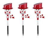 Bear Motion Christmas Theme Path Light with Solar LED Light for Garden Landscape Path Pathway Lights Lawn Lamp - (3-Pack)