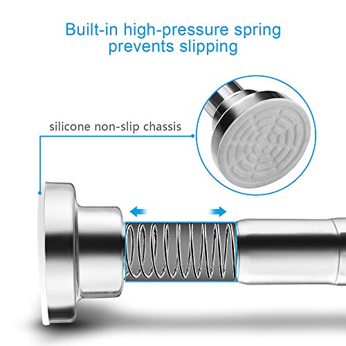 Teeck Shower Curtain Rod Adjustable Tension Spring Shower 50 90