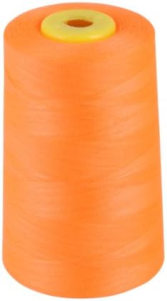 OVERLOCKING THREAD - OVERLOCKER THREAD - POLYESTER THREAD - INDUSTRIAL SEWING THREAD - 4 X 5000 YARD SPOOLS - LARGE COLOUR SELECTION INCLUDING: BLACK WHITE RED BLUE CREAM NAVY PURPLE PINK GREEN GREY BROWN OLIVE SKY GOLD (FLUORESCENT ORANGE 186)