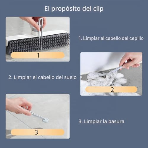 Floor Cleaning Brush with Telescopic Long Handle (145 cm), 3 in 1, V-Shape, with Hard Bristles, Broom for Cleaning Carpets, Wooden Floors, Tiles, Bathroom, Patio, Garage, Wall, Kitchen, Terrace, Floor