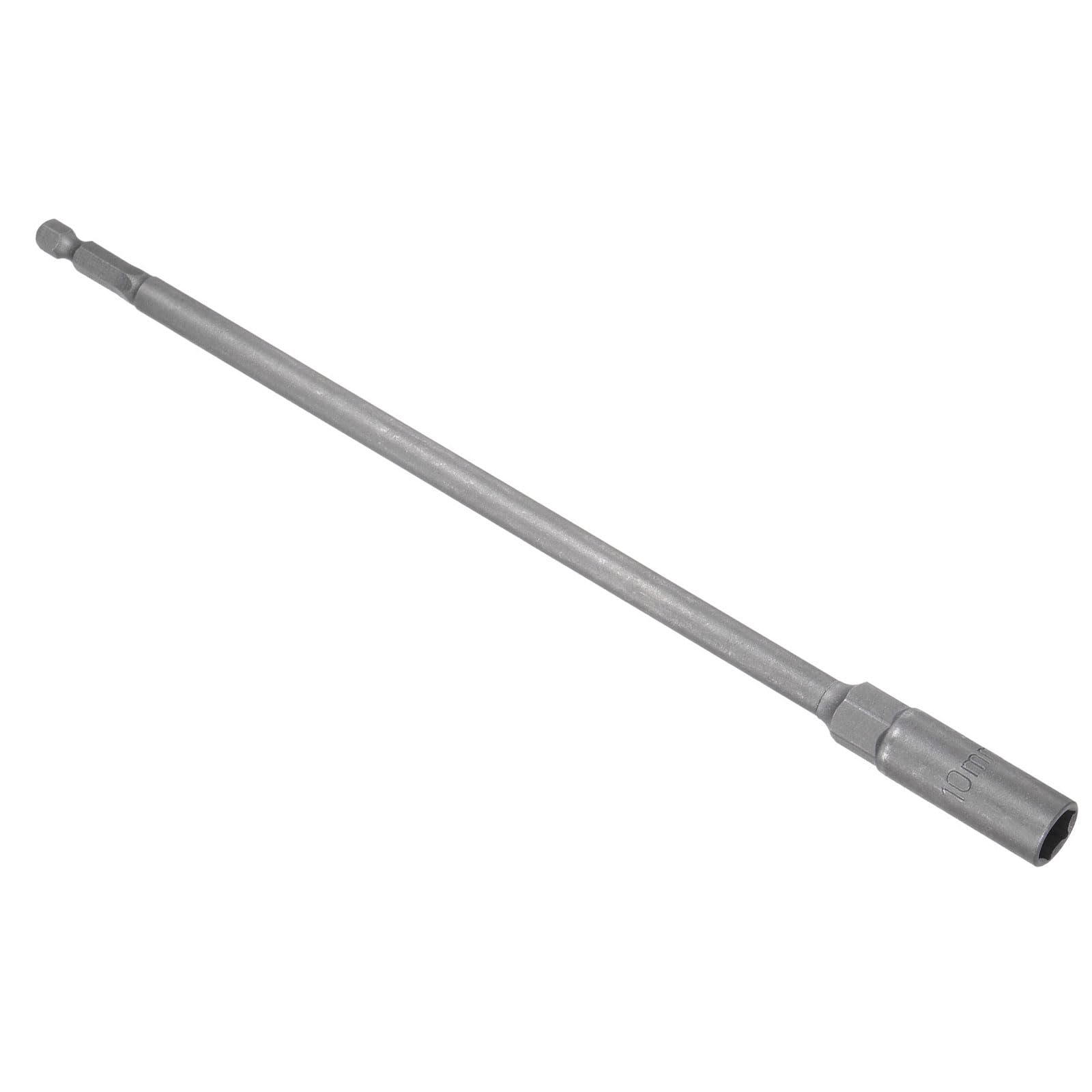 CoCud Quick-Change Nut Setter Driver Bit, 10mm Metric 250mm Length 1/4" Shank, CR-V No-Magnetic Straight Shank Setter Drill Bits - (Applications: for Auto Repair)