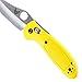 Benchmade - Mini Griptilian 555HG Knife, Sheepsfoot Blade, Plain Edge, Satin Finish, Yellow Handle