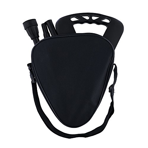 Flipstick Straight Folding Seat Cane Black w/ Black Bag - Non-Adjustable - Thumbnail 6