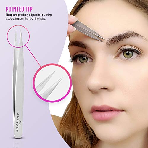 Tweezers Professional Stainless Steel 4Piece Precision Tweezer Set