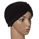 Womens Black Head Turban By CoverYourHair