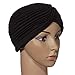 Womens Black Head Turban By CoverYourHair