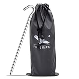 Freehawk 10Pcs Tent Pegs with Hook, Tent Stakes Aluminum Alloy Garden Stakes, Tent Stakes Camping Tents with Tent Pegs Bags for Camping Trip, Hiking, Gardening, Other Outdoor Activities in Silver