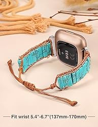 W-RARA Boho Stone Bracelet Compatible with Fitbit