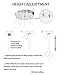 MEEROSEE MD2226-53MN Modern Crystal Ceiling Fixture LED Contemporary Adjustable Stainless Steel 2 Rings Lights Chandelier, Big Cool White 2r