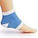 Healthcom 2 Pairs Spa Moisturising Silicone Gel Heel Socks Gel Lined Toeless Spa Socks for Dry Hard Cracked Skin Moisturizing Open Toe Comfy Recovery Socks,Blue