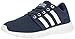 adidas NEO Women's Cloudfoam Qt Racer w Running Shoe, Mystery Blue/White/Glow Orange, 9 M US