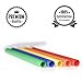 Reusable Smoothie Straws (x5), BPA-Free Silicone with brush, Long & Wide, Soft & Flexible for Drinking Smoothies, Shakes, Juice, Soda, Tea, Coffee | from Seraphina's Kitchen | Protect Your Teeth Now!
