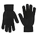 MPHABON Touch screen gloves winter men and women knitted warm gloves (Black)