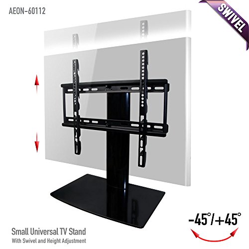 Aeon Stands and Mounts Small TV Stand with Swivel and Height Adjustment