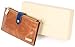 Borgasets RFID Blocking Women's Genuine Leather Wallet Credit Card Holder Zipper Purse Brown