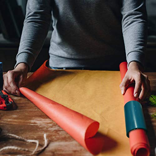 JUSHOOR Gift Wrapping Paper Cutter, Kraft Craft Paper Roll Sliding Line Cut Trimmer for Christmas Birthday, Easy Quick, Creative Sliding Paper Roll Cutter, Big Size, 3 Pack - Thumbnail 5