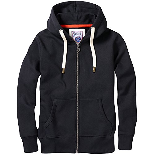 Charles-Wilson-Original-Sudadera-de-Hombre-Algodn-Premium-Capucha-Cremallera