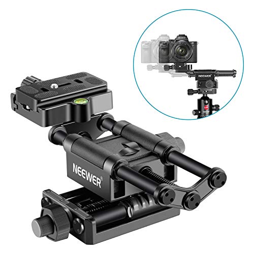 Neewer Slider 4-Voies Macro-Focusing Rail avec 1/4 Pouce Plaque Rapide Compatible avec Appareil Photo DSLR Caméra…