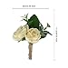 YSUCAU Handcrafted Boutonniere for Men Wedding, Brooch Bouquet Corsage Classic Artificial Groom Bride Flowers with Pin for Wedding Prom Party Set of 6