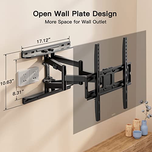PERLESMITH TV Wall Mount Full Motion for Most 3255 Inch Flat Curved